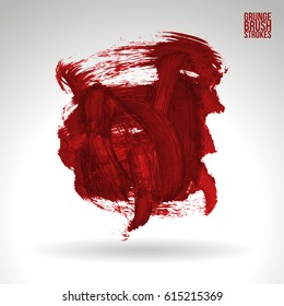Brush stroke and texture. Grunge vector abstract hand - painted element. Underline and border.