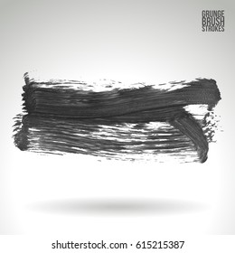 Brush stroke and texture. Grunge vector abstract hand - painted element. Underline and border.