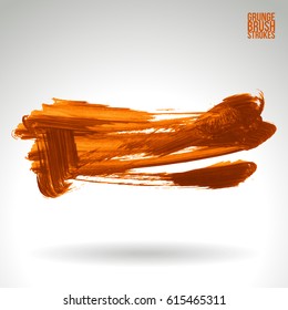 Brush stroke and texture. Grunge vector abstract hand - painted element. Underline and border.