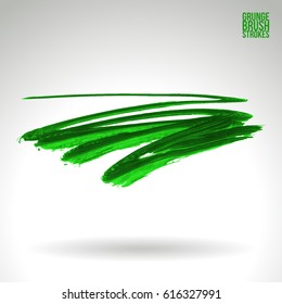 Brush stroke and texture. Grunge vector abstract hand - painted element. Underline and border.