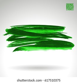 Brush stroke and texture. Grunge vector abstract hand - painted element. Underline and border.