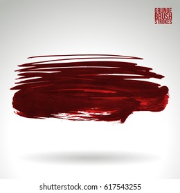 Brush stroke and texture. Grunge vector abstract hand - painted element. Underline and border.