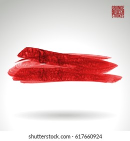 Brush stroke and texture. Grunge vector abstract hand - painted element. Underline and border.