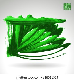 Brush stroke and texture. Grunge vector abstract hand - painted element. Underline and border.