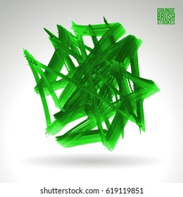Brush stroke and texture. Grunge vector abstract hand - painted element. Underline and border.