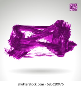 Brush stroke and texture. Grunge vector abstract hand - painted element. Underline and border.