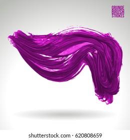 Brush stroke and texture. Grunge vector abstract hand - painted element. Underline and border.