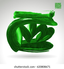 Brush stroke and texture. Grunge vector abstract hand - painted element. Underline and border.
