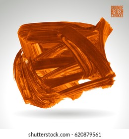 Brush stroke and texture. Grunge vector abstract hand - painted element. Underline and border.