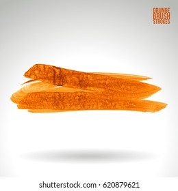 Brush stroke and texture. Grunge vector abstract hand - painted element. Underline and border.