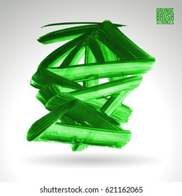 Brush stroke and texture. Grunge vector abstract hand - painted element. Underline and border.
