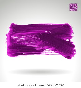 Brush stroke and texture. Grunge vector abstract hand - painted element. Underline and border design.