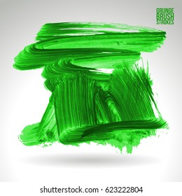 Brush stroke and texture. Grunge vector abstract hand - painted element. Underline and border design.