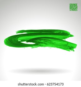 Brush stroke and texture. Grunge vector abstract hand - painted element. Underline and border design.