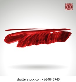 Brush stroke and texture. Grunge vector abstract hand - painted element. Underline and border design.