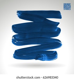 Brush stroke and texture. Grunge vector abstract hand - painted element. Underline and border design.
