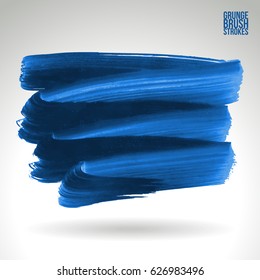 Brush stroke and texture. Grunge vector abstract hand - painted element. Underline and border design.
