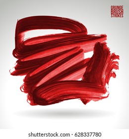 Brush stroke and texture. Grunge vector abstract hand - painted element. Underline and border design.