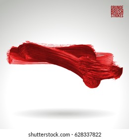 Brush stroke and texture. Grunge vector abstract hand - painted element. Underline and border design.