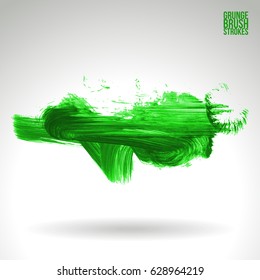 Brush stroke and texture. Grunge vector abstract hand - painted element. Underline and border design.