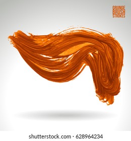 Brush stroke and texture. Grunge vector abstract hand - painted element. Underline and border design.