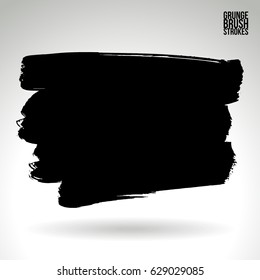 Brush stroke and texture. Grunge vector abstract hand - painted element. Underline and border design.