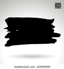 Brush stroke and texture. Grunge vector abstract hand - painted element. Underline and border design.