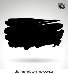 Brush stroke and texture. Grunge vector abstract hand - painted element. Underline and border design.
