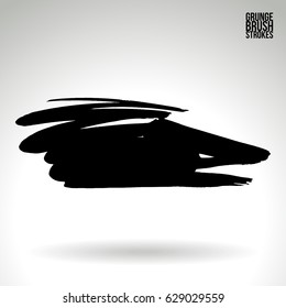 Brush stroke and texture. Grunge vector abstract hand - painted element. Underline and border design.