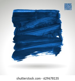 Brush stroke and texture. Grunge vector abstract hand - painted element. Underline and border design.