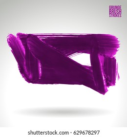Brush stroke and texture. Grunge vector abstract hand - painted element. Underline and border design.