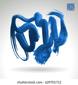 Brush stroke and texture. Grunge vector abstract hand - painted element. Underline and border design.