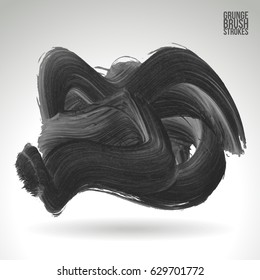 Brush stroke and texture. Grunge vector abstract hand - painted element. Underline and border design.