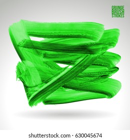 Brush stroke and texture. Grunge vector abstract hand - painted element. Underline and border design.