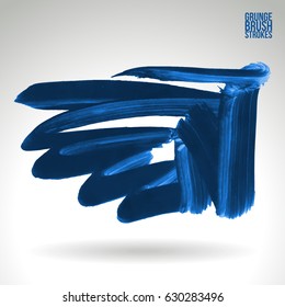 Brush stroke and texture. Grunge vector abstract hand - painted element. Underline and border design.