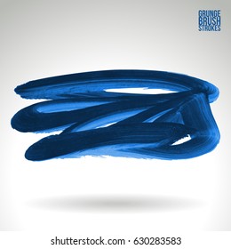 Brush stroke and texture. Grunge vector abstract hand - painted element. Underline and border design.