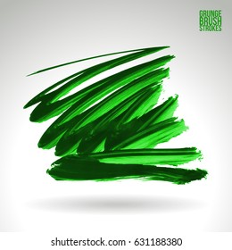 Brush stroke and texture. Grunge vector abstract hand - painted element. Underline and border design.