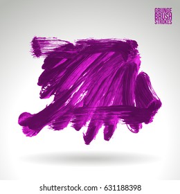 Brush stroke and texture. Grunge vector abstract hand - painted element. Underline and border design.