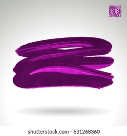 Brush stroke and texture. Grunge vector abstract hand - painted element. Underline and border design.