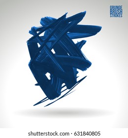 Brush stroke and texture. Grunge vector abstract hand - painted element. Underline and border design.