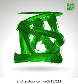 Brush stroke and texture. Grunge vector abstract hand - painted element. Underline and border design.