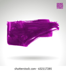 Brush stroke and texture. Grunge vector abstract hand - painted element. Underline and border design.