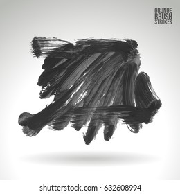 Brush stroke and texture. Grunge vector abstract hand - painted element. Underline and border design.
