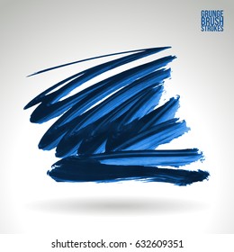 Brush stroke and texture. Grunge vector abstract hand - painted element. Underline and border design.