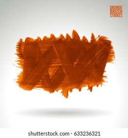 Brush stroke and texture. Grunge vector abstract hand - painted element. Underline and border design.