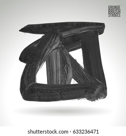 Brush stroke and texture. Grunge vector abstract hand - painted element. Underline and border design.