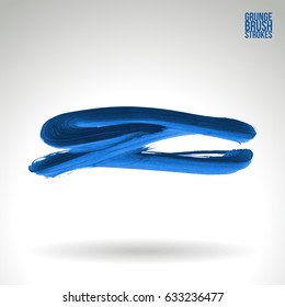 Brush stroke and texture. Grunge vector abstract hand - painted element. Underline and border design.