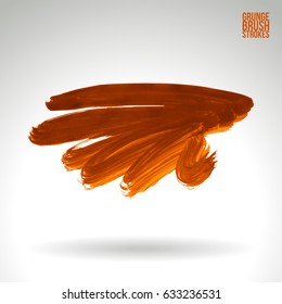 Brush stroke and texture. Grunge vector abstract hand - painted element. Underline and border design.