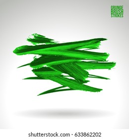 Brush stroke and texture. Grunge vector abstract hand - painted element. Underline and border design.