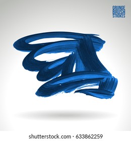 Brush stroke and texture. Grunge vector abstract hand - painted element. Underline and border design.